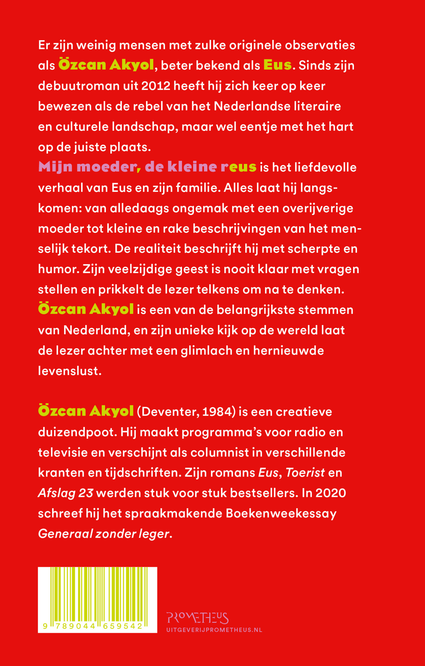 Mijn moeder, de kleine reus achterkant