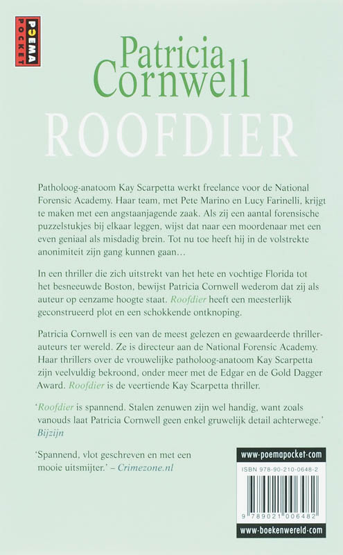 Roofdier / ReuzePoema achterkant