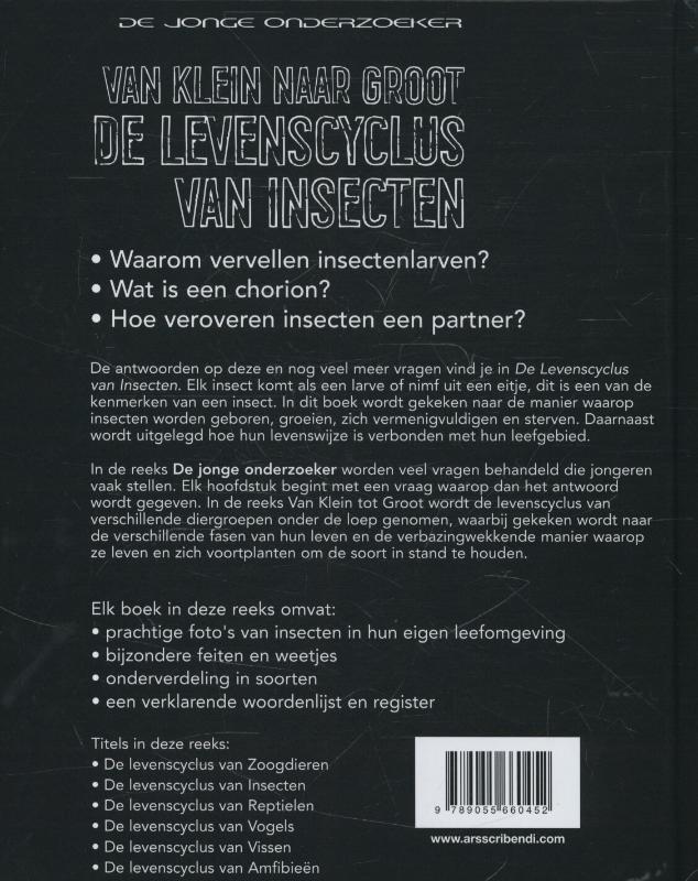 De levenscyclus van insecten / Van klein naar groot achterkant