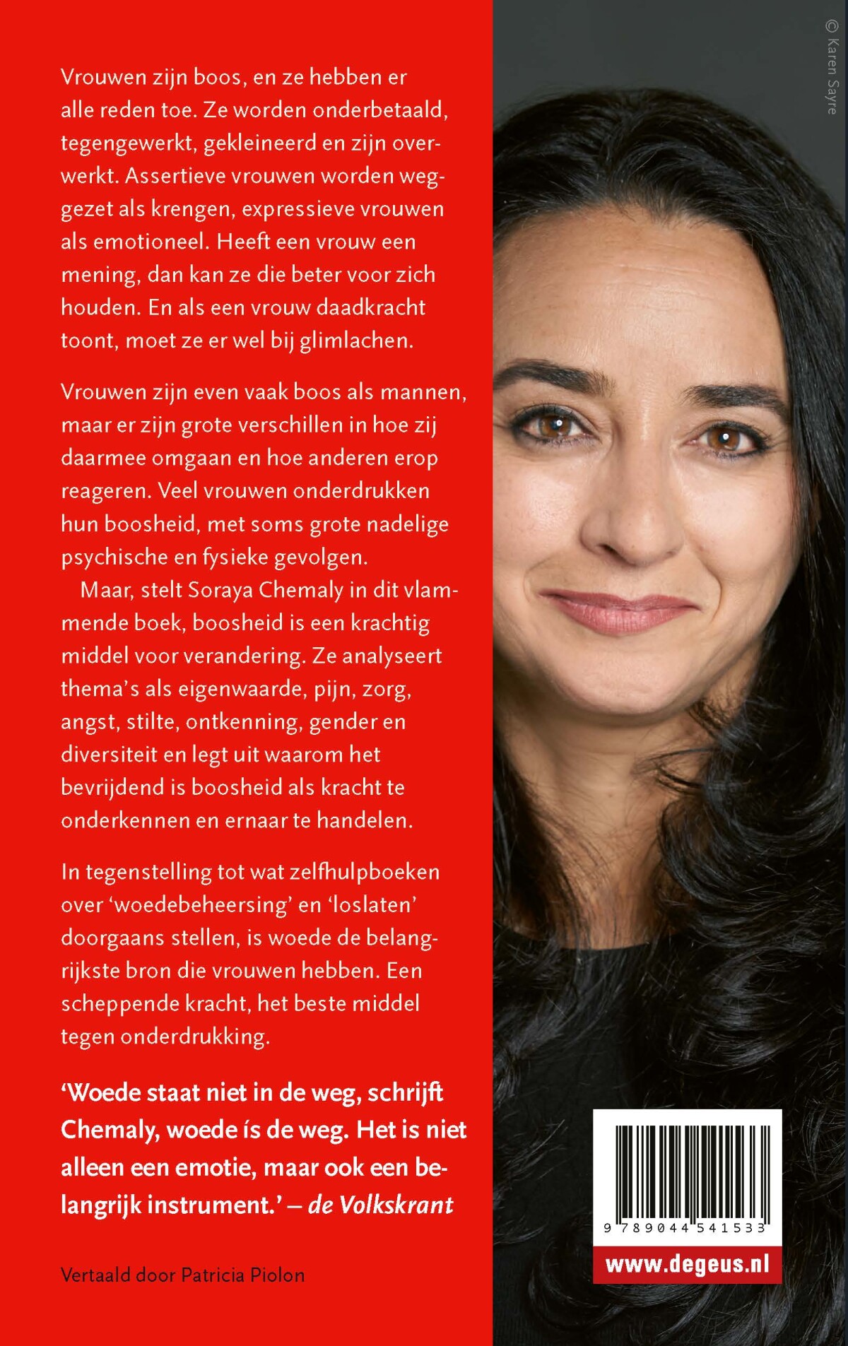 Fonkelend van woede achterkant