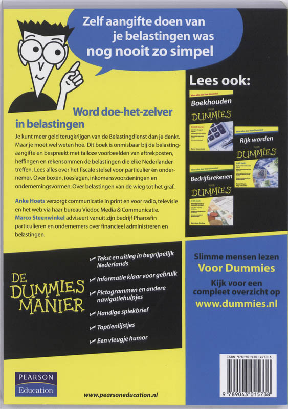 Belastingen voor Dummies / Voor Dummies achterkant