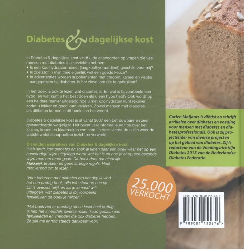 Diabetes & dagelijkse kost achterkant