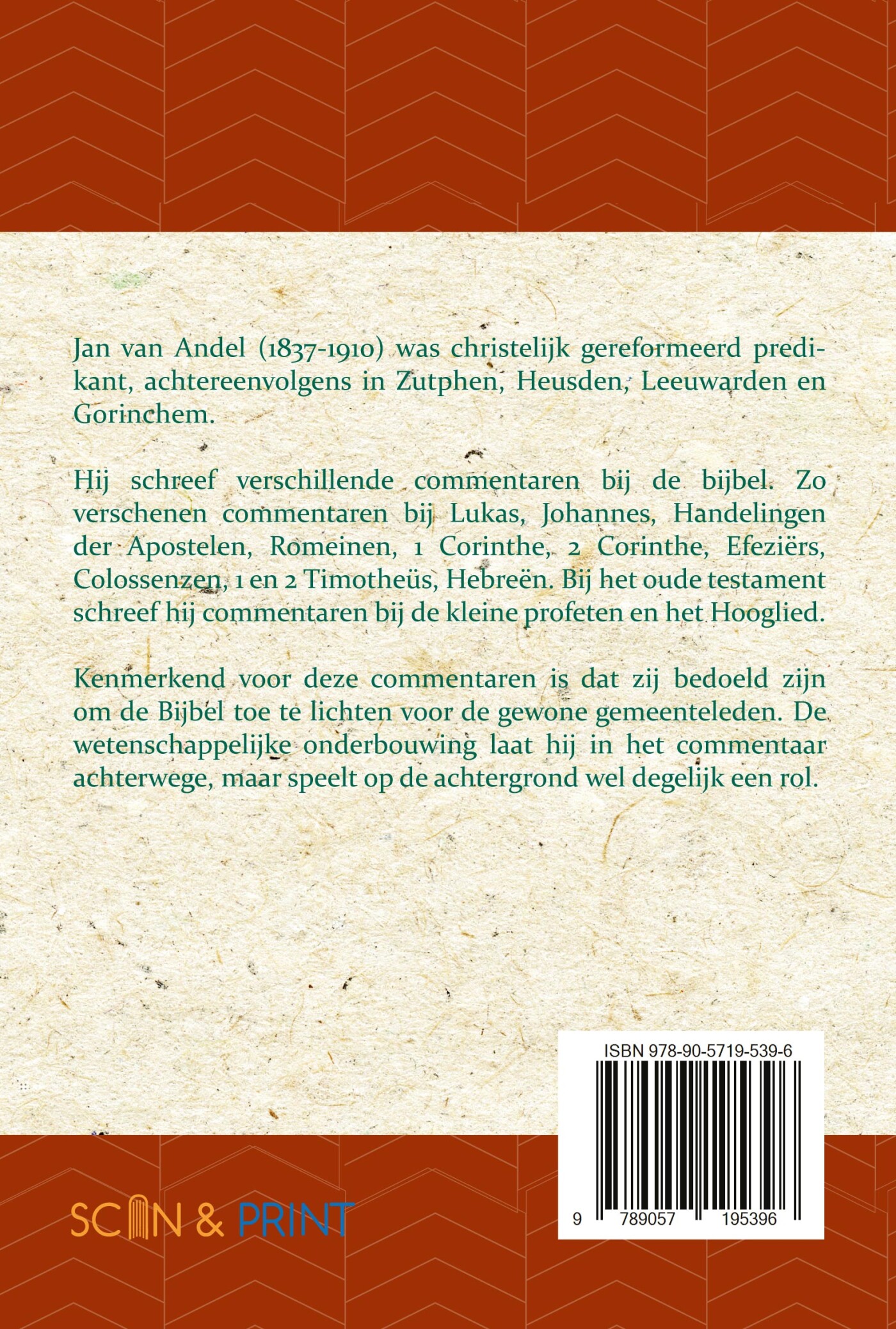 Het Evangelie naar de beschrijving van Johannes achterkant