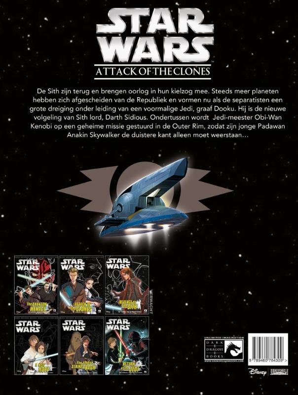 Attack of the Clones / Star Wars achterkant