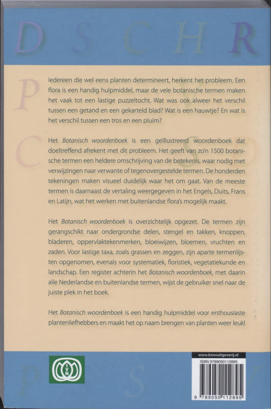 Botanisch woordenboek achterkant