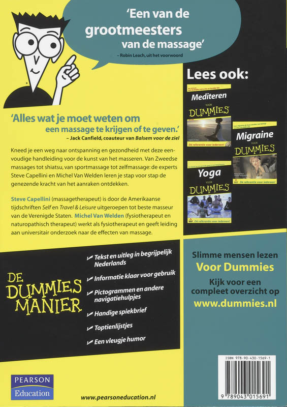 Massage voor Dummies Massage voor Dummies achterkant