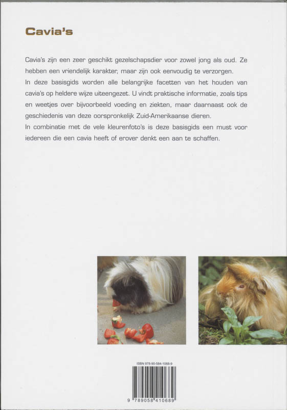 De Cavia / Basisgids dierenverzorging achterkant