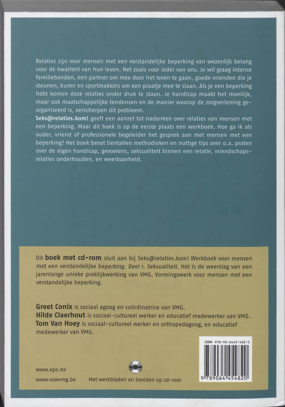 Seks@relaties.kom! Werkboek voor mensen met een verstandelijke beperking 2 Relaties achterkant