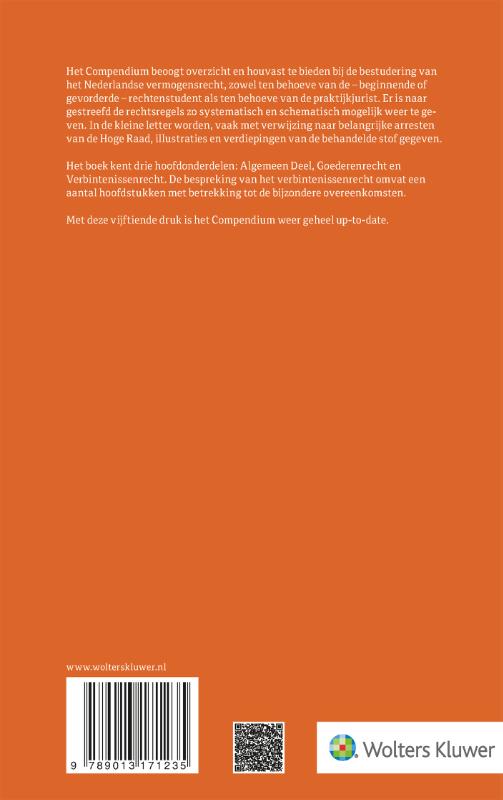 Compendium Nederlands vermogensrecht achterkant