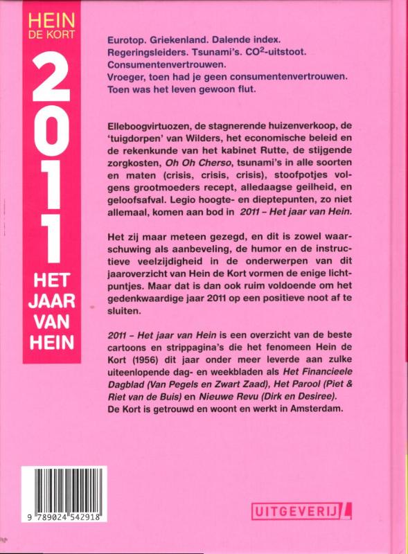 2011 het jaar van Hein achterkant