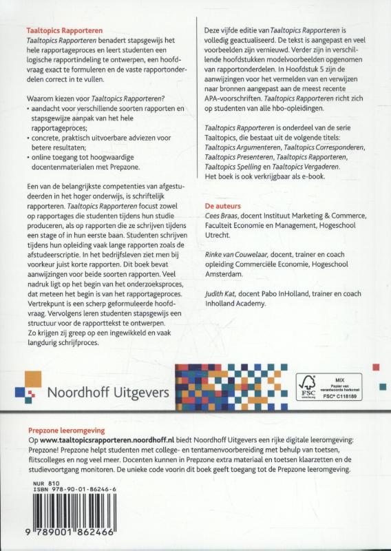 Rapporteren / Taaltopics Rapporteren / Taaltopics achterkant