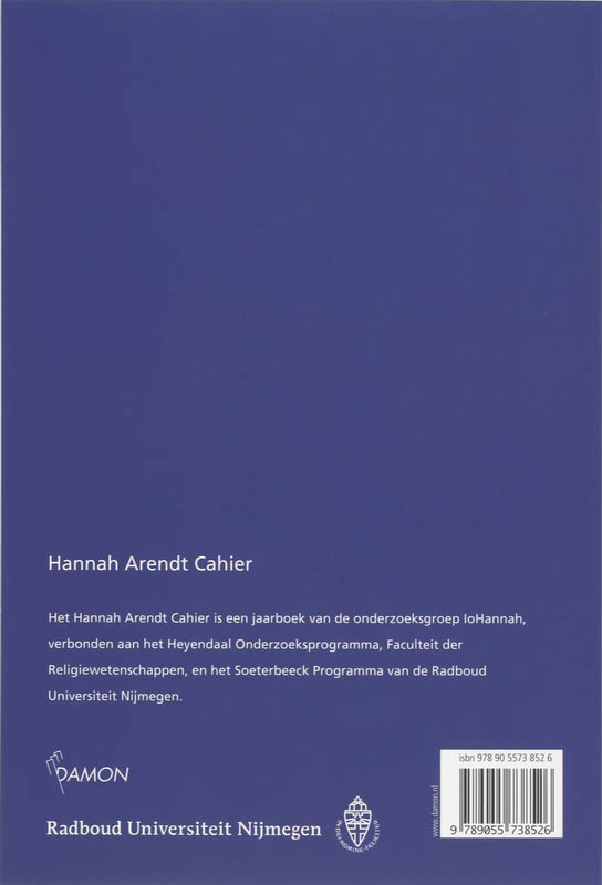 Vriendschap En Religie Bij Hannah Arendt achterkant
