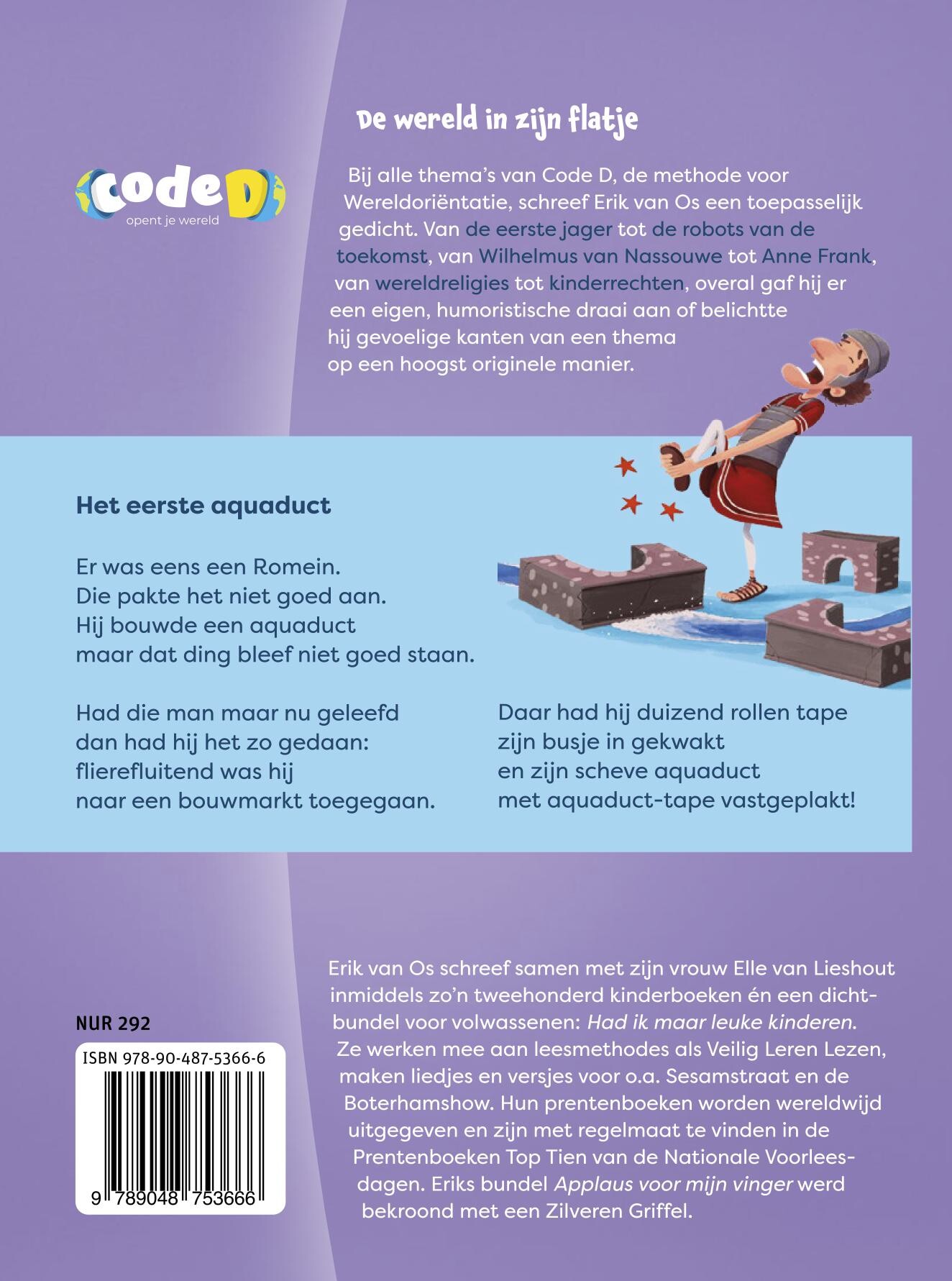 De wereld in zijn flatje / Code D achterkant