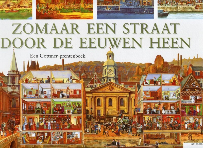 Zomaar een straat door de eeuwen heen / Gottmer-prentenboek achterkant