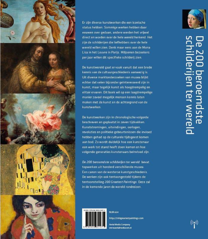 De 200 beroemdste schilderijen in de kunstgeschiedenis achterkant