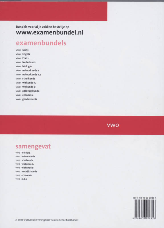 Examenbundel 2008/2009 vwo engels achterkant