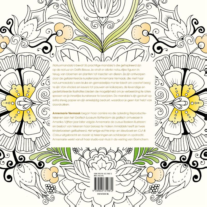 Natuur mandala's achterkant