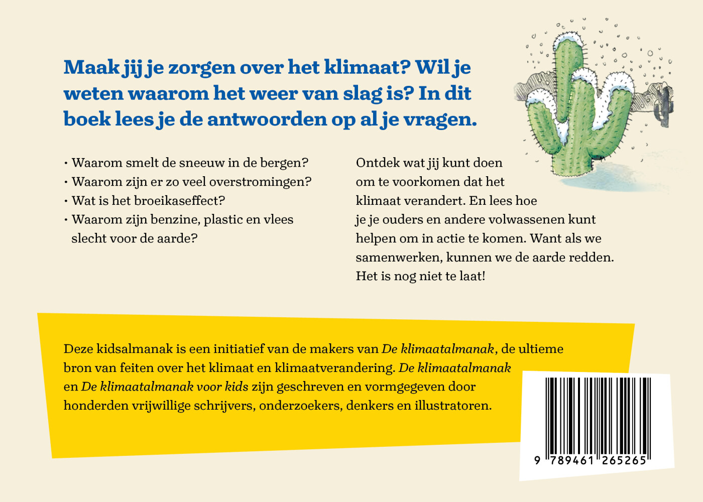 De klimaatalmanak voor kids achterkant