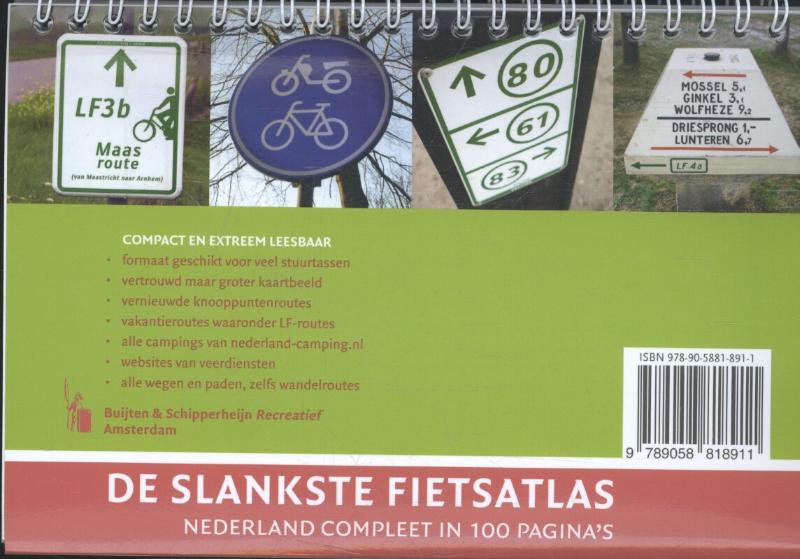 De slankste fietsatlas van Nederland achterkant