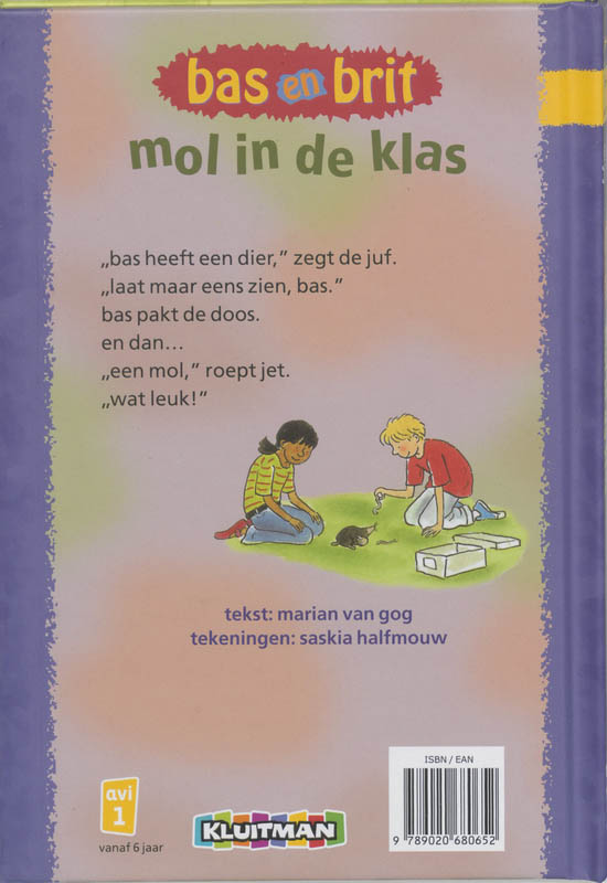 Mol in de klas / Bas en Brit (Kluitman) achterkant