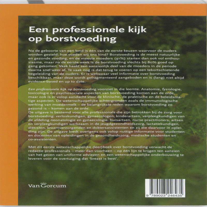 Een professionele kijk op borstvoeding Een professionele kijk op borstvoeding achterkant