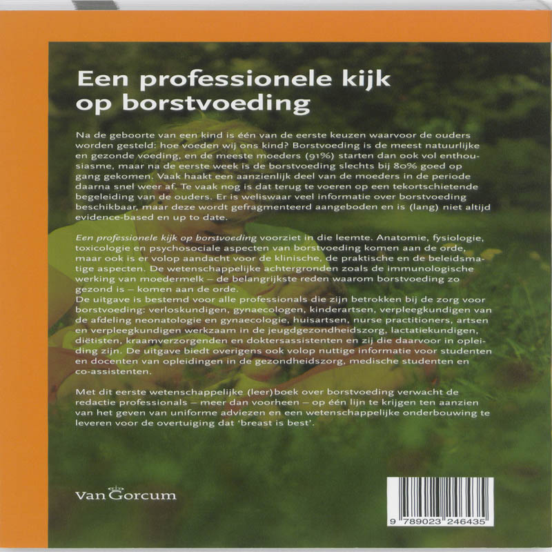 Een professionele kijk op borstvoeding achterkant