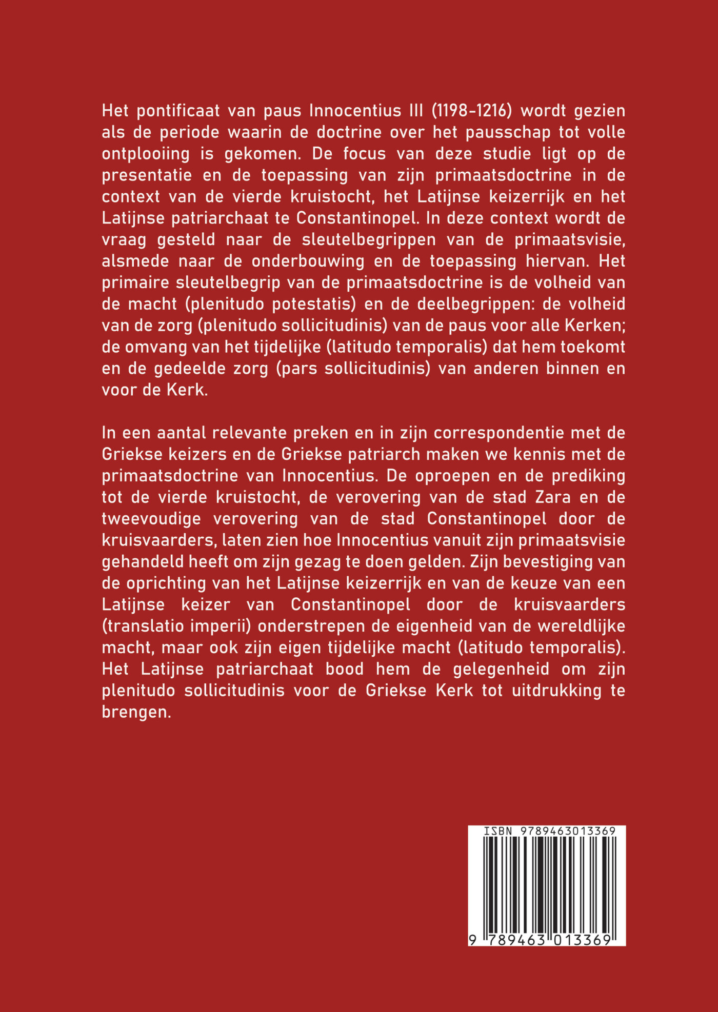 Paus Innocentius III (1198-1216) achterkant