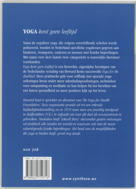 Yoga Kent Geen Leeftijd achterkant