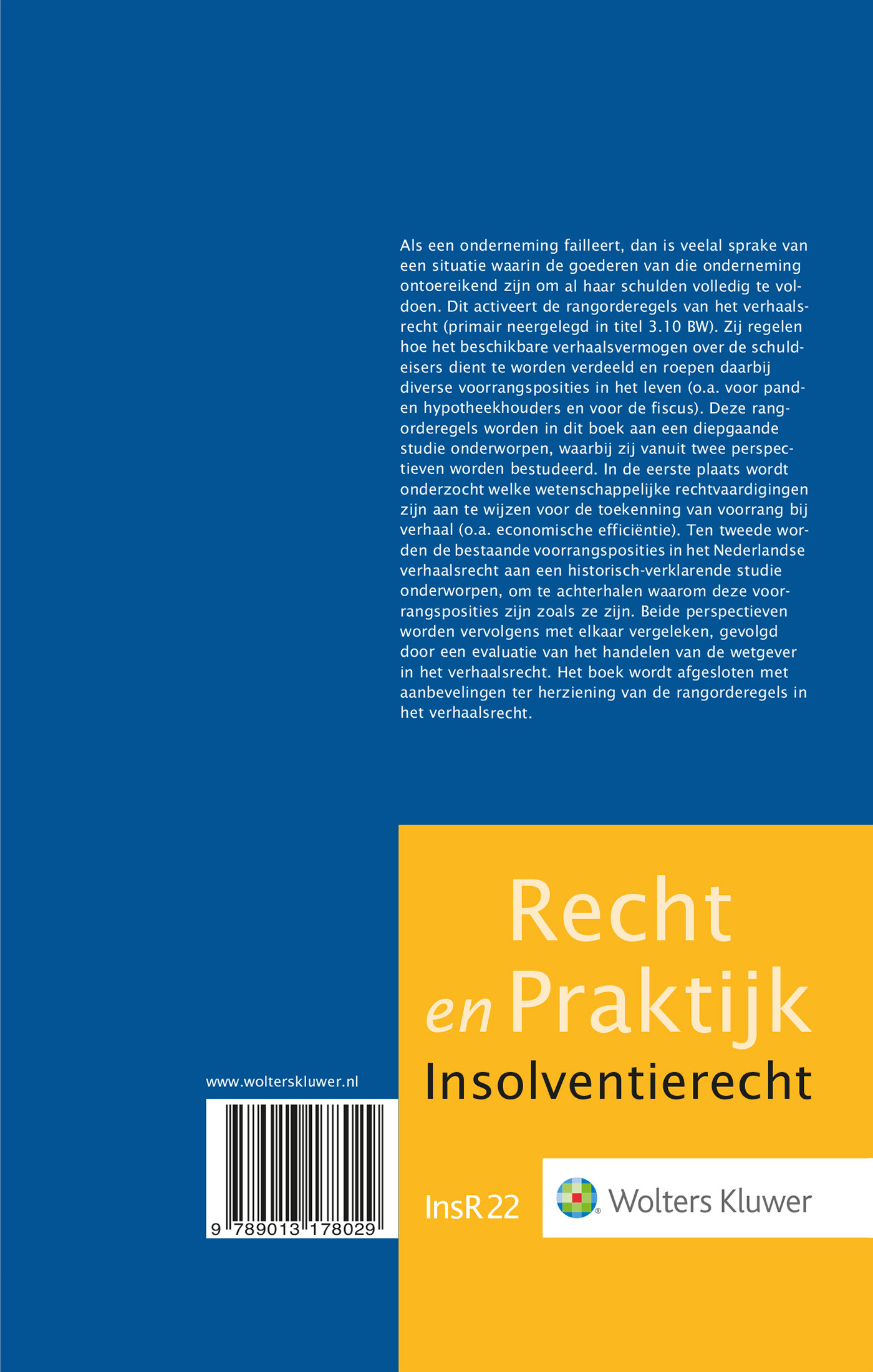 Voorrang bij verhaal achterkant