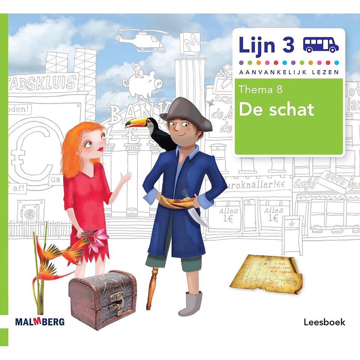 Lijn 3 groep 3 thema 8 de schat Leesboek