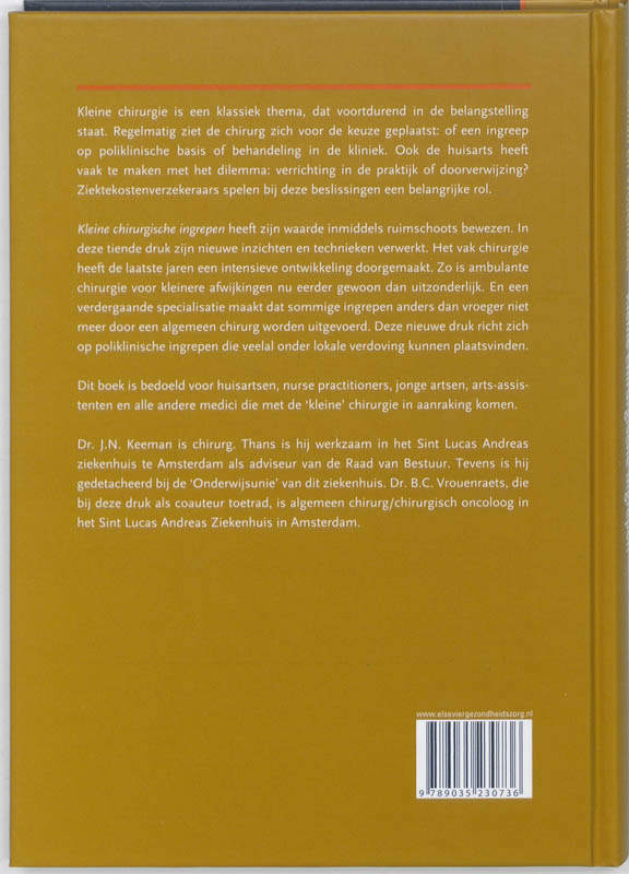 Kleine chirurgische ingrepen Kleine chirurgische ingrepen achterkant