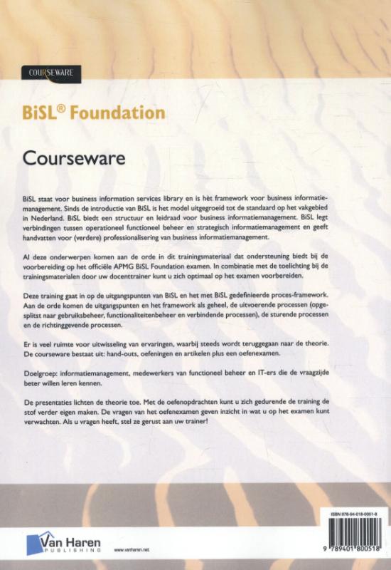 BiSL Foundation Courseware achterkant