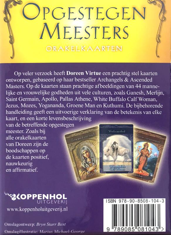 Opgestegen meesters orakelkaarten Opgestegen meesters orakelkaarten achterkant