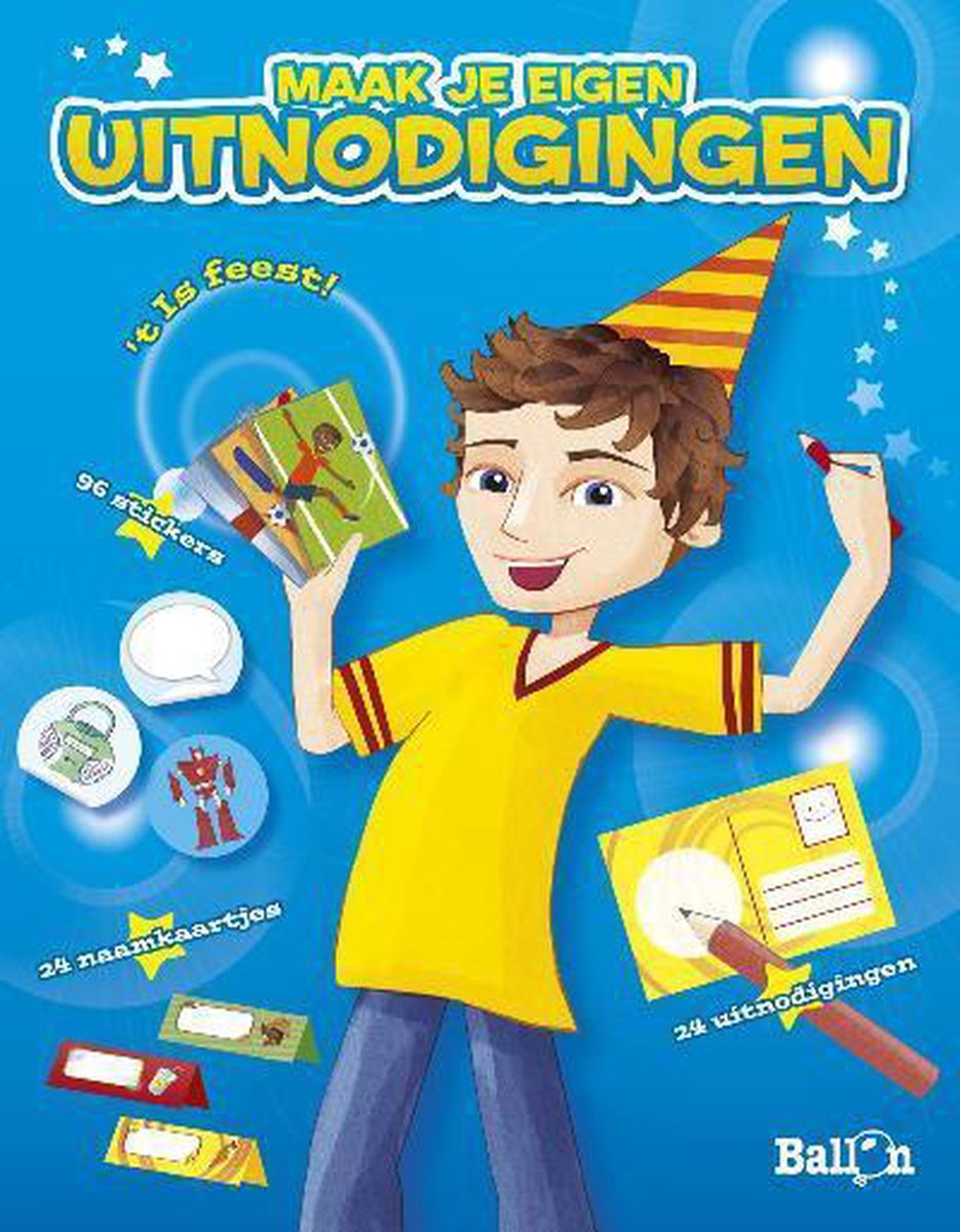 Eigen uitnodigingen (jongens)