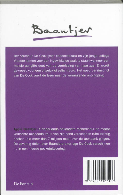 De Cock En Het Sombere Naakt achterkant