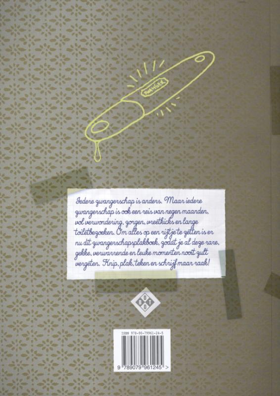 9 maanden zwangerschapsplakboek achterkant