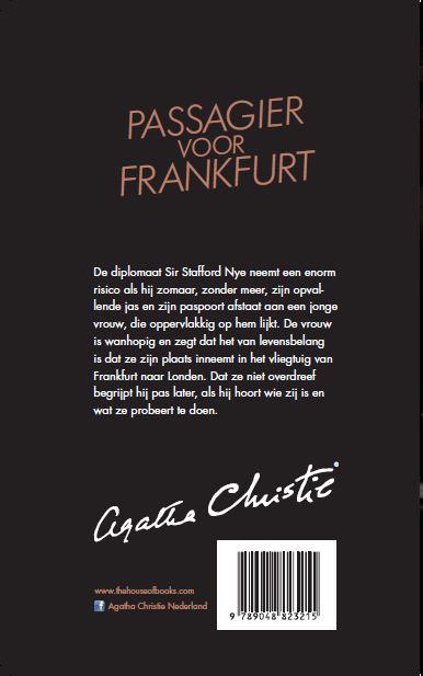 Passagiers voor Frankfurt / Agatha Christie achterkant