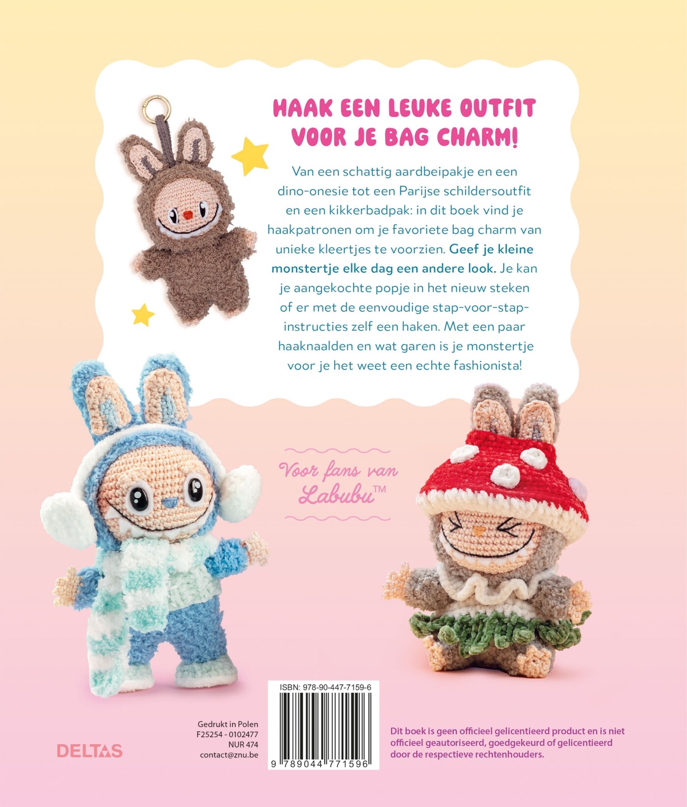 Cute monsters haken achterkant