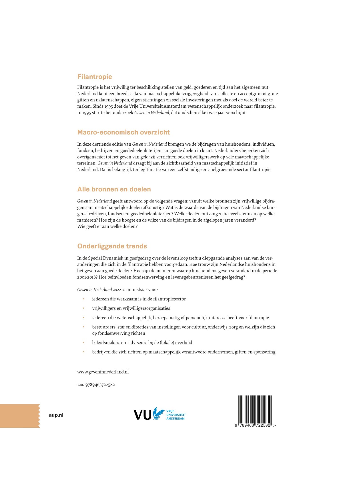 Geven in Nederland / 2022 achterkant