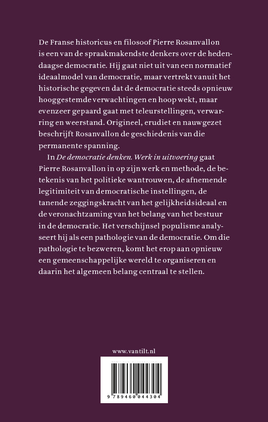 De democratie denken achterkant