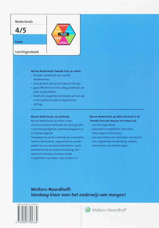 Nieuw Nederlands Havo 4/5 Leerlingenboek Nieuw Nederlands Havo 4/5 Leerlingenboek achterkant
