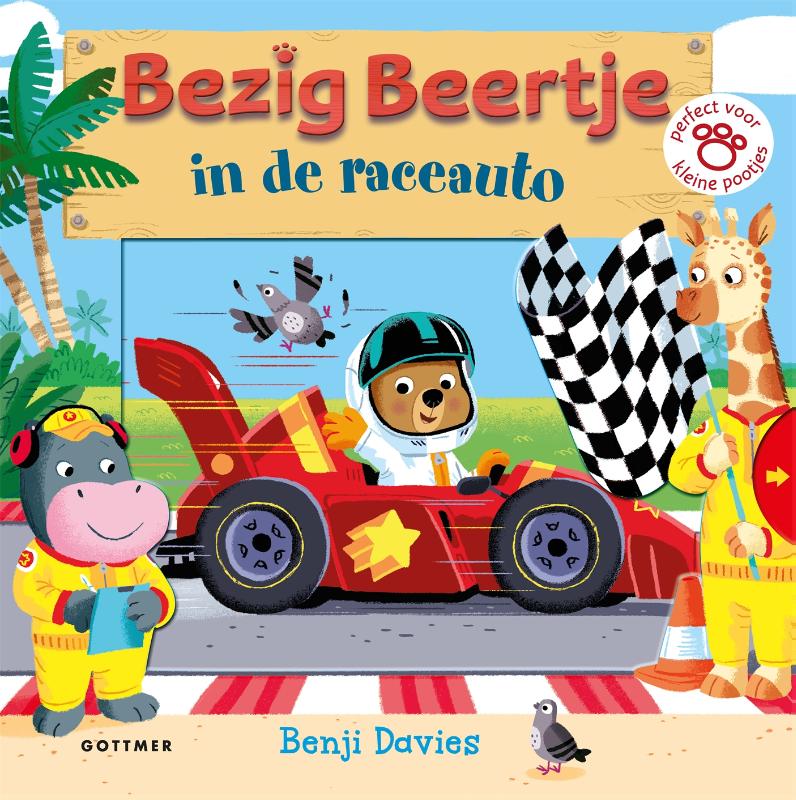 Bezig Beertje  -   Bezig Beertje in de raceauto