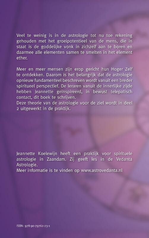 Vedanta Astrologie achterkant