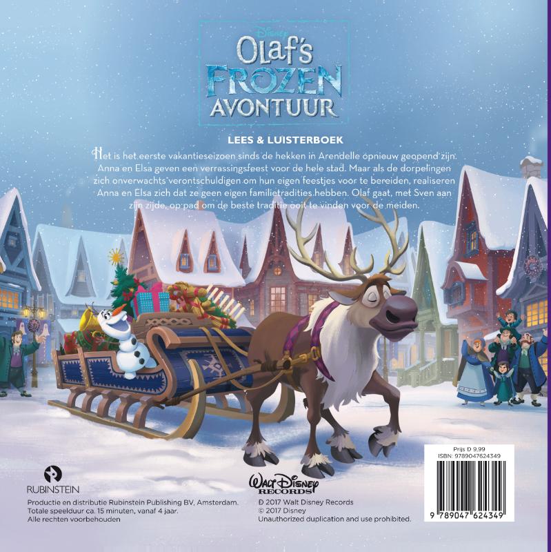Olaf's Frozen avontuur / Lees & luisterboek Olaf's Frozen avontuur / Lees & luisterboek achterkant