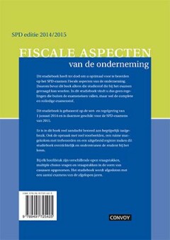 Fiscale aspecten van de onderneming 2014/2015 achterkant