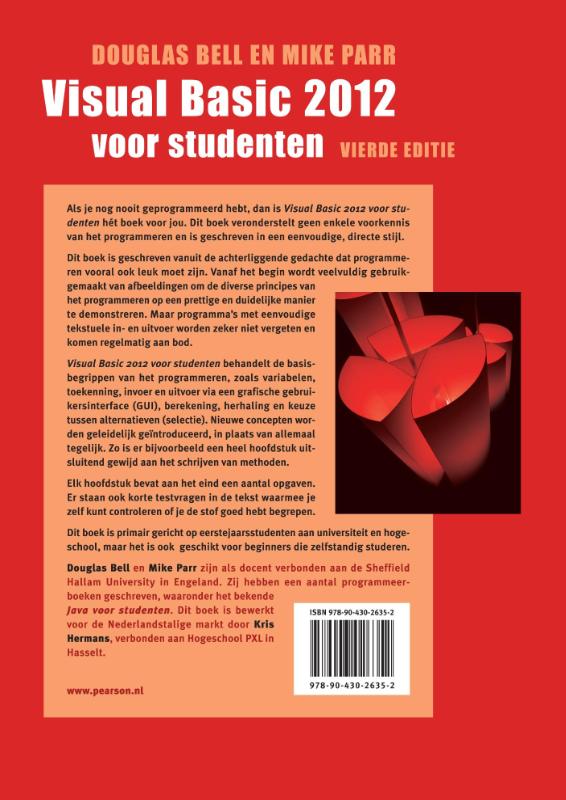 Visual Basic 2012 voor studenten achterkant