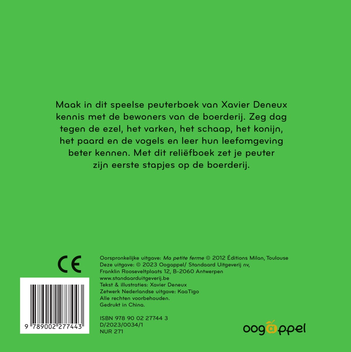 Op de boerderij / Ik voel ik denk ik leer achterkant