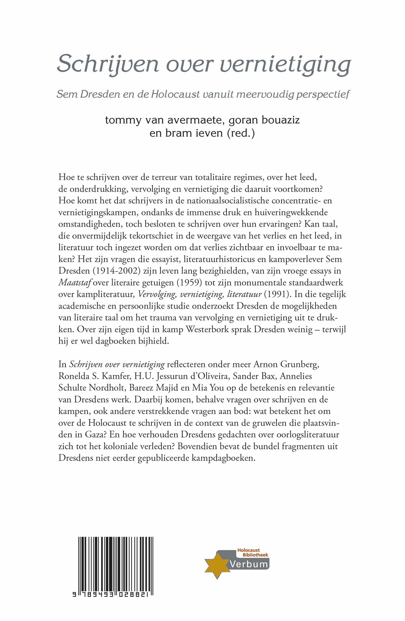Schrijven over vernietiging achterkant