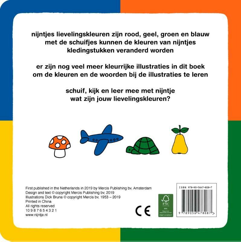 De lievelingskleuren van Nijntje achterkant