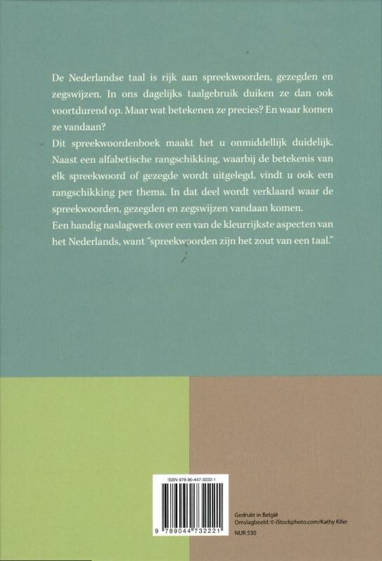 Groot spreekwoordenboek achterkant